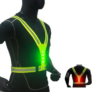 USB Charging Lightweight 3 Light Modes Cycling Reflective Vest With Led