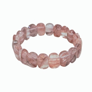 Bracelet de guérison en quartz hématoidé rouge, bijoux en pierres naturelles perlées pour l'équilibre énergétique, le bien-être spirituel et le soulagement de l'anxiété - Product Image 2