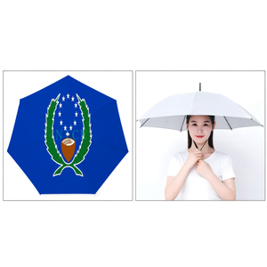 Sombrero Paraguas Personalizado con la Bandera de Santa Kitts y Nevis, Paraguas de Cabeza con Revestimiento Plateado de Oxford para Reuniones al Aire Libre y Excursiones - Product Image 4