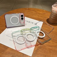 Coque de téléphone portable transparente en TPU et PC avec pare-chocs dégradé, compatible chargeur sans fil, en gel PC acrylique pour iPhone Duo 18 17 Pro Max