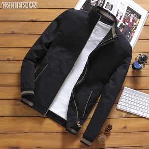 नए पुरुषों की जैकेट कोट कपास लंबी आस्तीन के सामने पुरुषों के शीर्ष कपड़े जिपर ठोस रंग के कैजुअल पुरुषों की जैकेट - Product Image 3