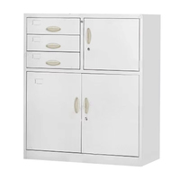Armoire de classement de bureau moderne à double porte en acier avec serrure sécurisée, rangement mobile pour la maison, le bureau et l'usage commercial