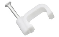 Attache-câble rond de 7 mm en plastique, design clou circulaire pour supports de câbles – Vente en gros