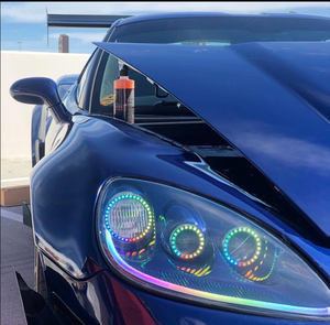 Contrôle par application téléphonique, anneaux lumineux LED RGB multicolores de 70 mm pour voiture, anneaux lumineux Angel Eyes pour Camaro Dodge Challenger - Product Image 1