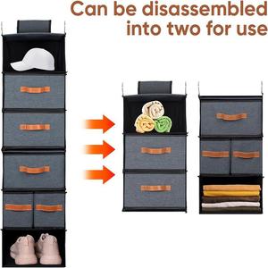6-strato appesa armadio portaoggetti ispessito pieghevole vestiti Organizer Box facile installazione in piedi tessuto non tessuto - Product Image 2