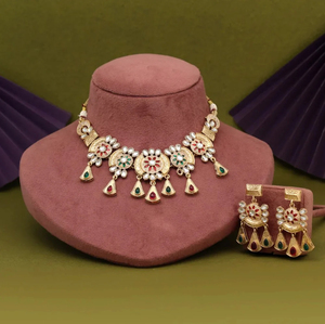 Luxury Grade <b>Artificial</b> <b>Jewellery</b> <b>Set</b> with Multicolor Pearls & <b>Stone</b> Work Perfect for Ethnic Dress & Saree Look for Bulk Export - Product Image 4