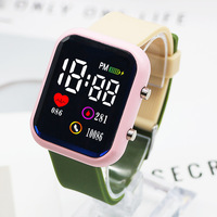 Montre Digitale Électronique Sportive LED Personnalisée de Qualité Supérieure en Alliage, Bracelet Silicone/Caoutchouc, Boîtier Triangle 25 mm, Unisexe – Vente en Gros 2024