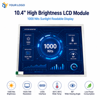 10,4 Zoll 1000 Nits Hochhelligkeits-IPS-LCD-Panel 1024x768 Auflösung 6ms Reaktionszeit Sonnenlicht-Lesbar Industrielles Display
