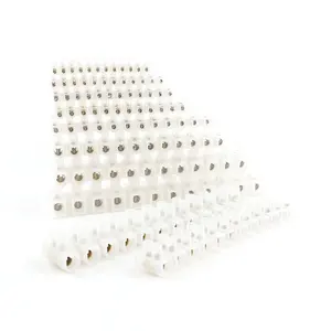 X3 -0612 12 Position 380V 6A Small Home Projects U H Type Dual Row Electrical Wire Connector Screw Terminal Block Barrier Strips