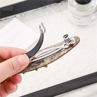 Nouvelle Pince à Cheveux Personnalisée en Acétate, Barrettes à Cheveux Printanières à Carreaux et Strass, Douces et Sophistiquées pour Femmes