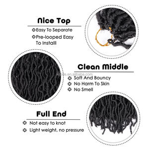 <span class=keywords><strong>Dreadlocks</strong></span> africains souples 100g 24 pouces Ombre Faux Locs Nu Goddess Locs Cheveux au crochet Cheveux <span class=keywords><strong>synthétiques</strong></span> tressés pour femmes - Product Image 5
