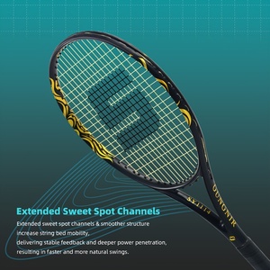 Raquette de <span class=keywords><strong>tennis</strong></span> professionnelle directement de l'usine |   Construction en fibre de carbone et fibre de polyester |   Entraînement extérieur ultra-léger de haute performance - Product Image 4