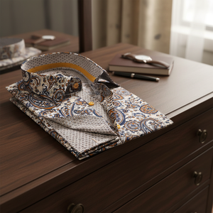 Chemise Habillée à Manchette Française Motif Paisley Floral - Product Image 3