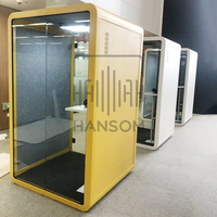 Cabine de travail privée moderne pour 2 personnes, cabine téléphonique insonorisée, cabine téléphonique de bureau