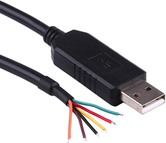 FT232RL Chip USB to 5v TTL UART Serial Cable 6 Way Wire End Signalling Converter Adapter Cable 6FT Compatible TTL-232R-5V-WE