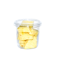 Boîtes d'emballage transparentes en PET recyclé pour salades et fruits coupés, contenants jetables en plastique pour salades de fruits et charcuterie, vente en gros