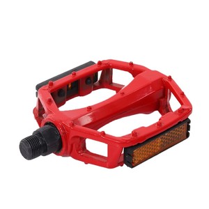 Pedales de bicicleta de aleación de aluminio, tipo plataforma, eje de acero, antideslizantes, para bicicletas de montaña, blanco, negro, plateado, azul, rojo - Product Image 5