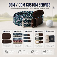 Ceinture de golf tressée personnalisée couleur équipe pour événements de club de golf Commandes OEM Fournisseur en gros
