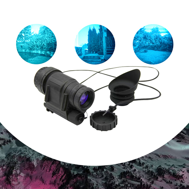 Gen2+ PVS-14 Monocular Night Vision Device with Image Intensifier P45 White Phosphor FOM1400 Waterproof 1000m Measure Range