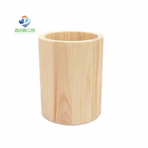 Portalápices de madera Natural 100% para oficina personalizada y útiles escolares escritorio almacenamiento ordenado bolígrafo maceta accesorios de oficina