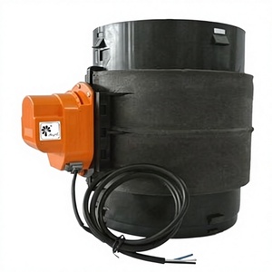 24V 블랙 ABS 플라스틱 모터 댐퍼 (AC HVAC 시스템용) 현대식 벽걸이형 EZV 환기장치 3년 보증 에어컨 - Product Image 1