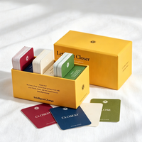 Cartes d'affirmation personnalisées OEM, impression graphique CMYK sur carton, cartes de questions avec boîte en papier pour la famille