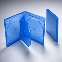 Boîte de rangement multi-packs pour 4 disques Blu-ray, en PP transparent bleu, pour coffret de séries TV
