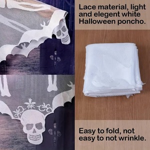Cape en toile d'araignée blanche pour Halloween Décoration de chauve-souris en polyester complet Modèle de haute qualité <span class=keywords><strong>JM</strong></span>-YF2 Décorations murales de fête d'usine - Product Image 4