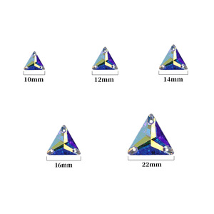 <span class=keywords><strong>Strass</strong></span> en verre triangulaires faits à la main, à trois trous, <span class=keywords><strong>pour</strong></span> robes de mariée, foulards, <span class=keywords><strong>vêtements</strong></span>, chaussures <span class=keywords><strong>et</strong></span> sacs - Product Image 5