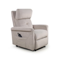 Fauteuil inclinable électrique en similicuir avec poche latérale pour personnes âgées, idéal pour le salon et la maison