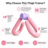 Ejercitador de Muslos Internos Thigh Master de 25/35/45 LBS, Entrenador de Suelo Pélvico Portátil Multifuncional y Duradero para Piernas, Brazos y Glúteos, para Uso en Casa