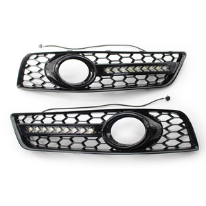 Grille de phare antibrouillard LED avec DRL pour Audi A3 2007-2012, modèle 8P0807682J, noire, exposition Hong Kong - Product Image 1