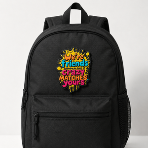 Patch 3D en PVC avec <span class=keywords><strong>citation</strong></span> amusante et humoristique sur l'amitié, personnalisé, à fixation auto-agrippante, pour sac à dos, cadeau, badge en caoutchouc coloré, usine OEM - Product Image 3