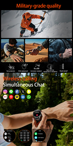 Ht45 Outdoor Sport Gps Smart Watch Flashlight Altimeter Barometer Compass 3Atm Waterproof for Men Gps Smart Watch - Product Image 2