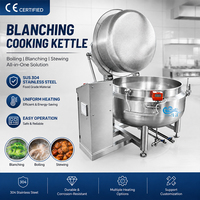 Ketel Masak Industri Tiga-in-Satu untuk Merebus, Mengasinkan, Menggoreng Sayuran, Daging, Bebek, Kacang Kapri, Ketel Perebus Industri
