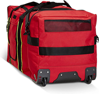 Sac de transport à roulettes en polyester pour équipement de pompier, grand sac de sauvetage pour pompier avec compartiment pour casque et protection réfléchissante