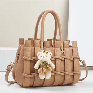 Bolso de Hombro Tejido <span class=keywords><strong>a</strong></span> Mano de Gran Capacidad para <span class=keywords><strong>Mujer</strong></span>, Nueva Moda 2025, con Cuero PU Resistente <span class=keywords><strong>a</strong></span> los Arañazos - Product Image 5