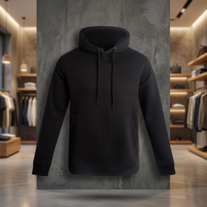 Sudadera con capucha y bolsillos canguro unisex, fina, oversize, sólida, para otoño, con efecto teñido y LOGO personalizado - Product Image 3
