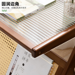 Simple, understated luxury style coffee <b>table</b>/<b>side</b> <b>table</b> for living room, <b>glass</b>-enclosed coffee <b>table</b>/floor-standing tea <b>table</b> - Product Image 3