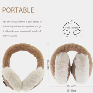 Chauffe-<span class=keywords><strong>oreille</strong></span> électrique sans fil, <span class=keywords><strong>cache</strong></span>-oreilles avec batterie Li-ion 2000 mAh pour le ski, le vélo, la pêche, la randonnée en hiver froid - Product Image 3