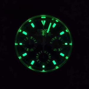 New 39mm <b>Men</b> Quartz Chronograph <b>Watch</b> <b>Black</b> Enamel Dial Sapphire Glass VK63 Movement - Product Image 6