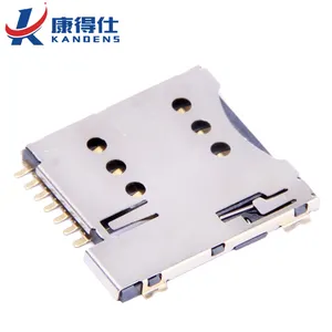 Micro Sim Push Type 6P+1P Card Socket with CD switch Micro Sim card connector with column