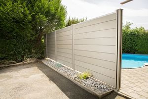 Uvioresistant pannello di recinzione giardino <span class=keywords><strong>esterno</strong></span> WPC pannello di parete legno plastica composito binario recinzione recinzione esterna scherma esterna - Product Image 3