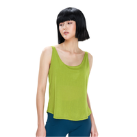 Débardeur de sport léger pour femme grande taille avec logo personnalisé, deux-en-un, soutien-gorge intégré, dos nu, coupe classique, respirant