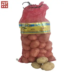 Çift depolama pp kırmızı kumaş 50lb kullanılan soğan çantası 20 kg ambalaj poşetleri