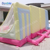 Jeux de Carnaval Interactifs 4-en-1 en PVC : Tir au Panier, Tic-Tac-Toe, Lancer d'Anneaux Gonflables d'Extérieur – Installation Facile