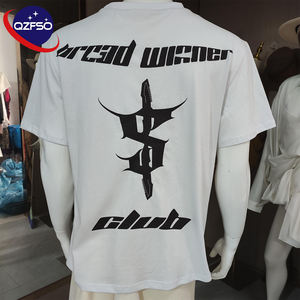 T-shirt personnalisé imprimé QZFSO DTG, impression numérique, poids lourd, 100% coton, coupe ample, t-shirt court, streetwear, t-shirts graphiques pour hommes - Product Image 2