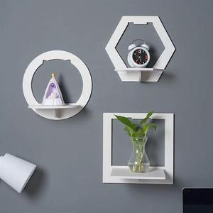 Estante organizador de pared, juego de perforaciones, soporte de exhibición para cabecera, soporte para maceta MONTADO EN ESTANTE, Fondo de TV, decoración de habitación - Product Image 1