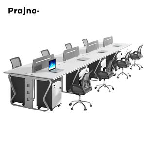 Estación de trabajo de oficina modular, escritorio, estación de trabajo para 6 personas con divisor de muebles moderno para oficina y gerente de oficina - Product Image 6