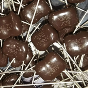 680PF 500V 5% <span class=keywords><strong>Mica</strong></span> e <span class=keywords><strong>PTFE</strong></span> condensatore mandrino diametro 6mm - Product Image 1